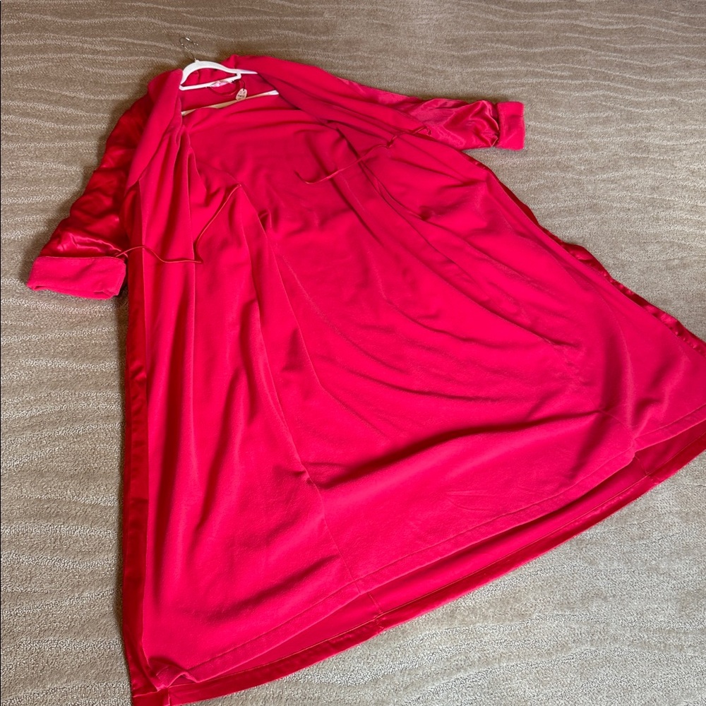 Victoria’s Secret 2003 Victoria's Satin Flannel Fleece Long Robe - Picture 12 of 14